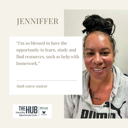 Jenniffer: “I’m so blessed to have the opportunity to learn, study and find resources, such as help with homework.”