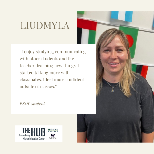 Liudmyla: “I enjoy studying, communicating with other students and the teacher, learning new things. I started talking more with classmates. I feel more confident outside of classes.”