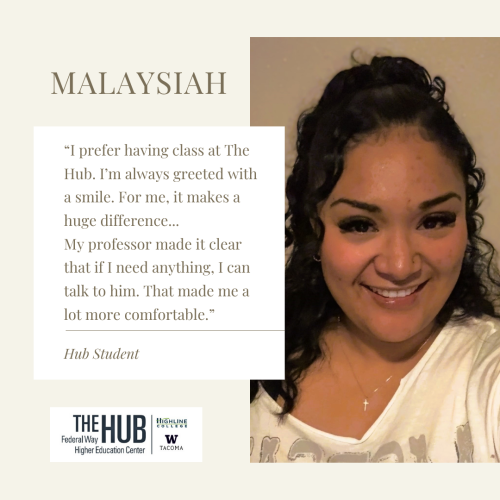 MALAYSIAH “I prefer having class at The Hub. I’m always greeted with a smile. For me, it makes a huge difference... My professor made it clear that if I need anything, I can talk to him. That made me a lot more comfortable.”